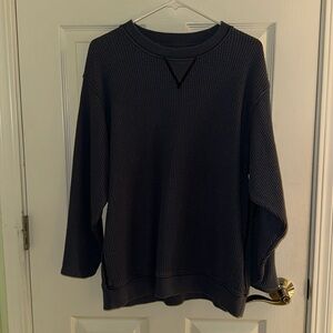 Aerie brand waffle knit blue shirt, size small